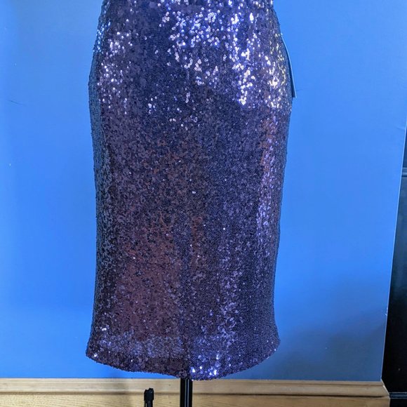 Liz Clairborne Sequined Pencil Skirt Purple Small NWT - Picture 2 of 10